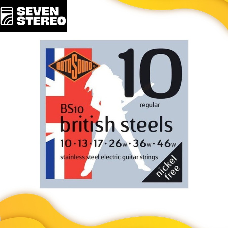 Rotosound BS10 British Steel 10-46 Senar Gitar Elektrik