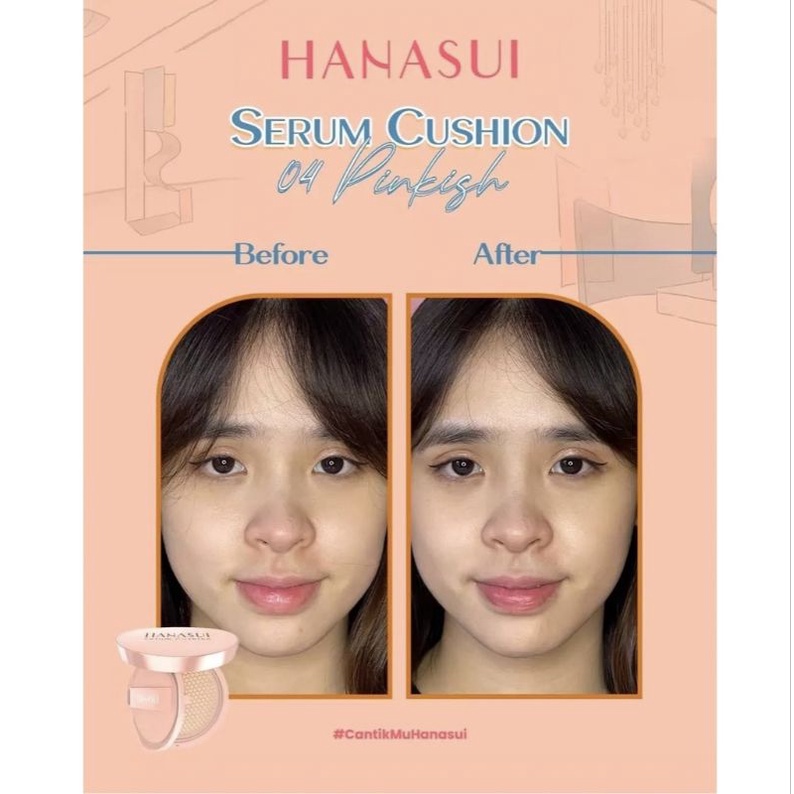 HANASUI Serum Cushion 15g | soulmatte Foundation | Flawless | Natural Dewy Finish | Perfect Coverage | BPOM