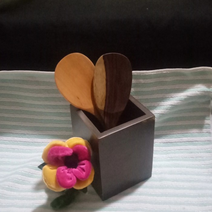 Tempat Sendok Wadah/Tempat Kayu Serbaguna, Tempat Sutil Kayu/Tempat Sendok