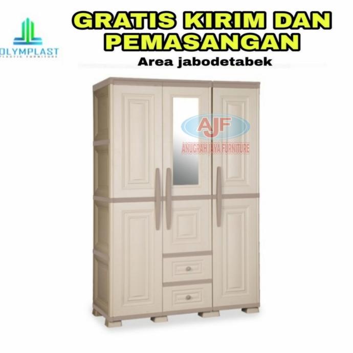 

Lemari Pakaian Olymplast OTC Modern 2pintu dan 3pintu Lemari plastik stock ready