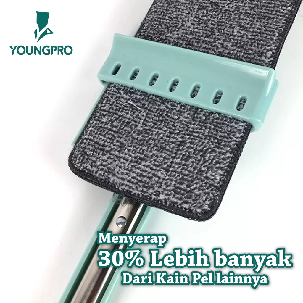 YOUNGPRO YMM-05 ALAT PEL ULTRA WIDE PANEL PACKING PREMIUM HAND FREE PLATE MOP (PACKING PREMIUM)
