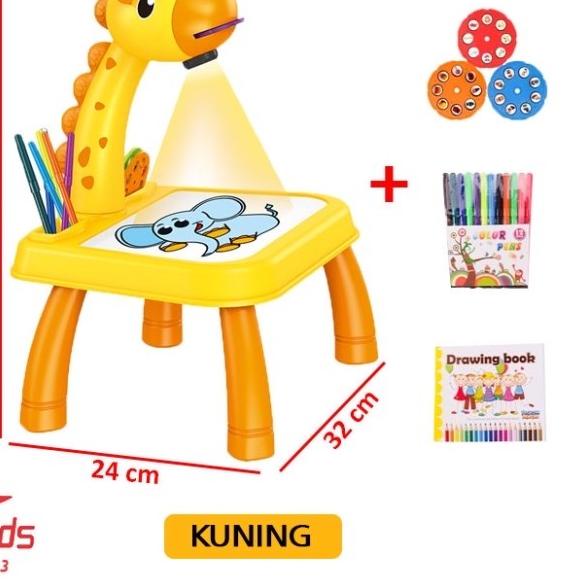 

SPEEDS Meja Gambar Anak Proyektor Meja Belajar Proyektor Anak 025-3 - Kuning