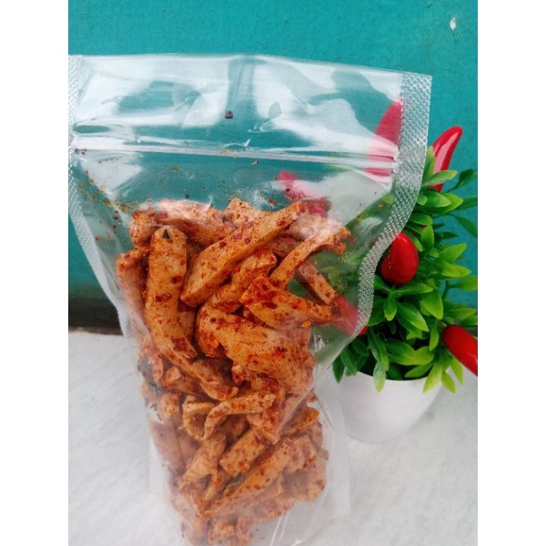 

Basreng viral baso goreng stik pedas gurih renyah ekstra daun jeruk isi 100grm