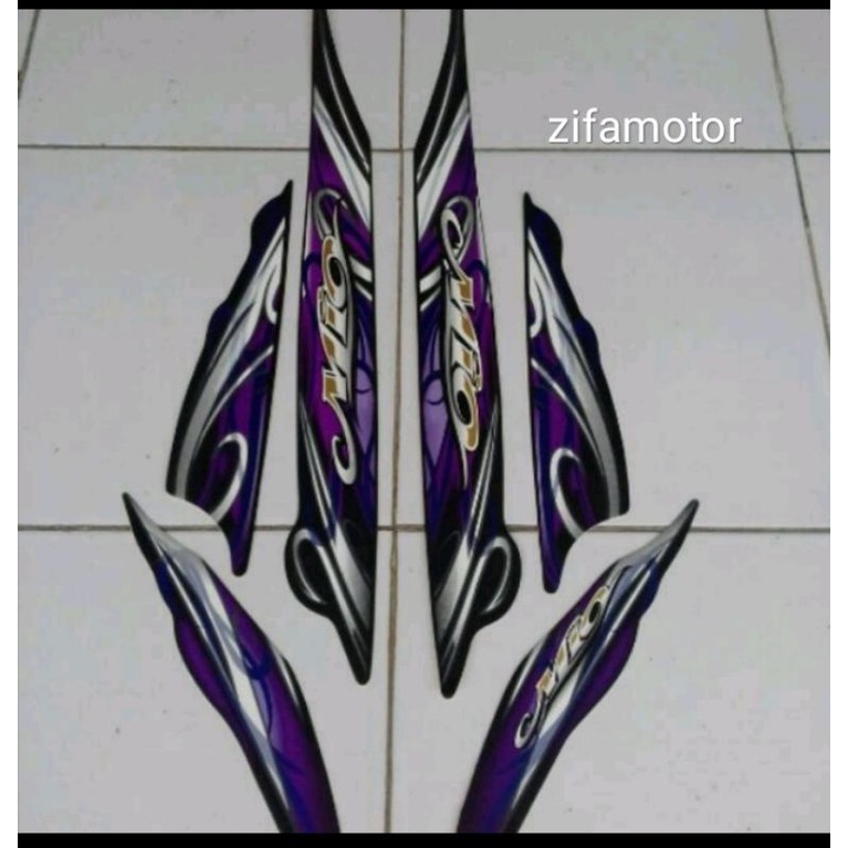 Stiker Yamaha Mio Sporty tahun 2010/2011 hitam unggu