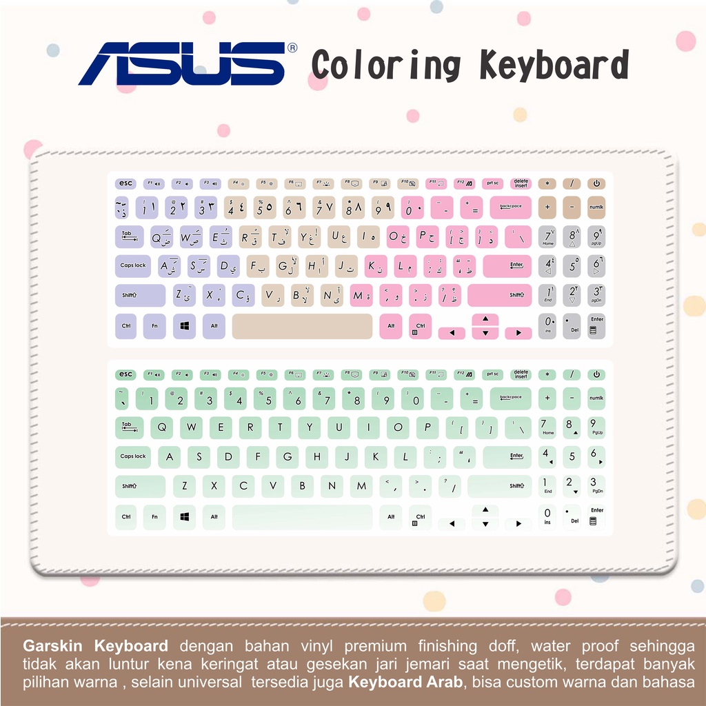 Asus Stiker Keyboard | Universal Keyboard Garskin Laptop