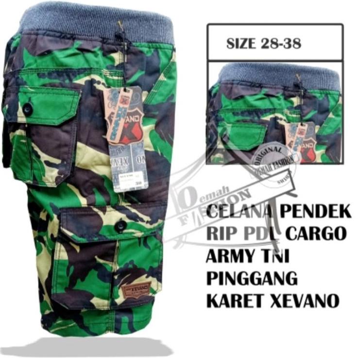 Harga Spesial celana pendek pria cargo rib army xevano terlaris
