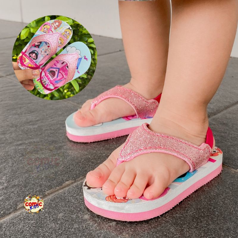 SANDAL TALI DAN CROCS KARAKTER ANAK PEREMPUAN DAN LAKI LAKI by Lidyamomnbaby