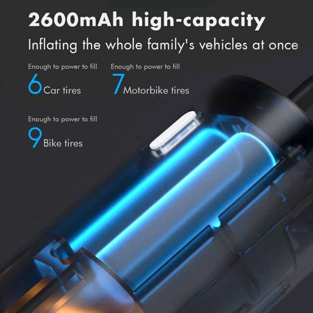 MOJIETU Cordless Speed Air Pump - Pompa Angin Kompresor Portabel untuk Ban Kendaraan - CQB01MC