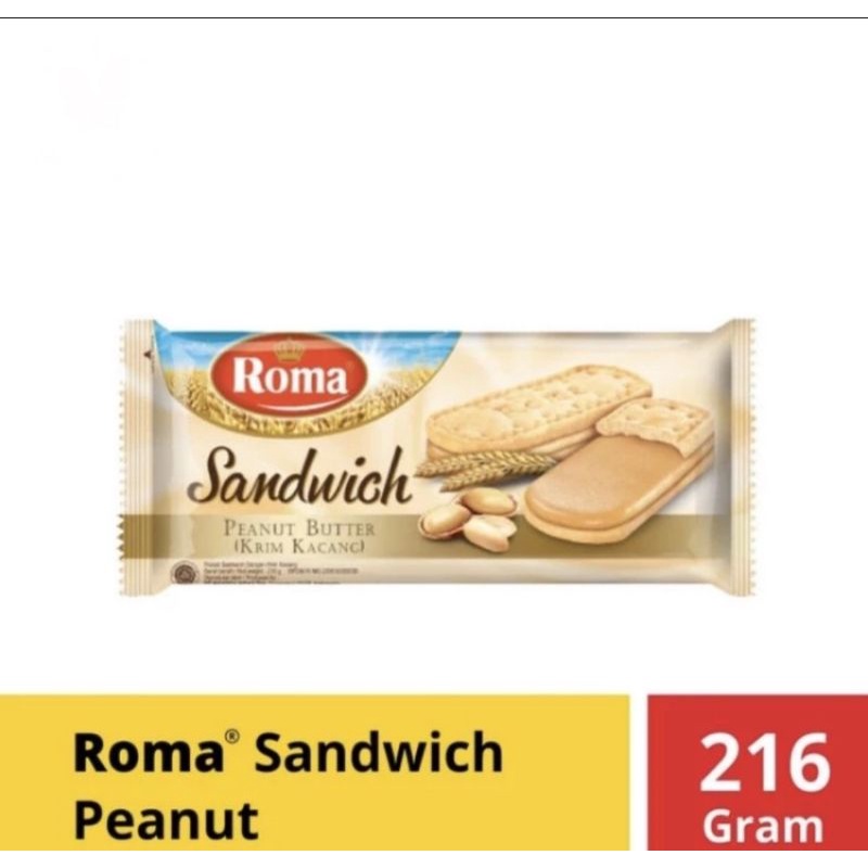 

Roma Sandwich Peanut 206 gr Kacang