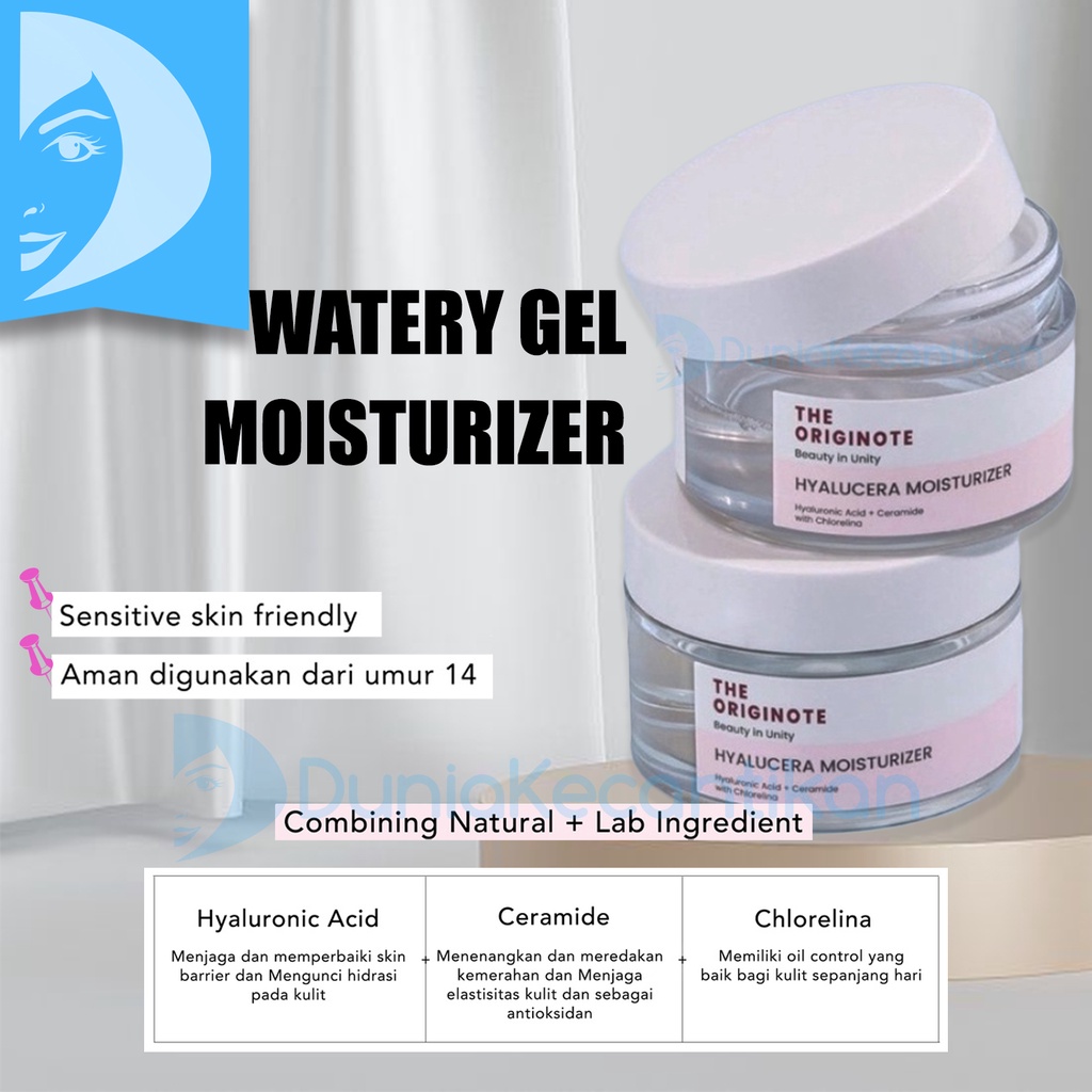 The Originote Hyalucera Moisturizer Gel Hyaluronic Acid Pelembab Wajah Moisturiser Originote BPOM