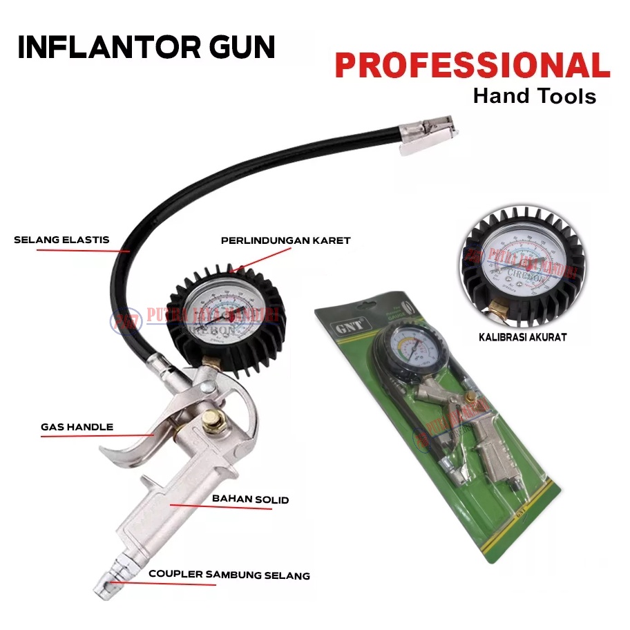 Popaye Inflator Pengukur Tekanan Angin Ban 3 In 1 Tire Inflator Tg-3