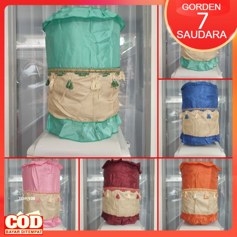 Sarung Galon Atas Motif Polos Renda Lucu Minimalis Mewah Murah COD Cover Dispenser Tutup Galon Duduk