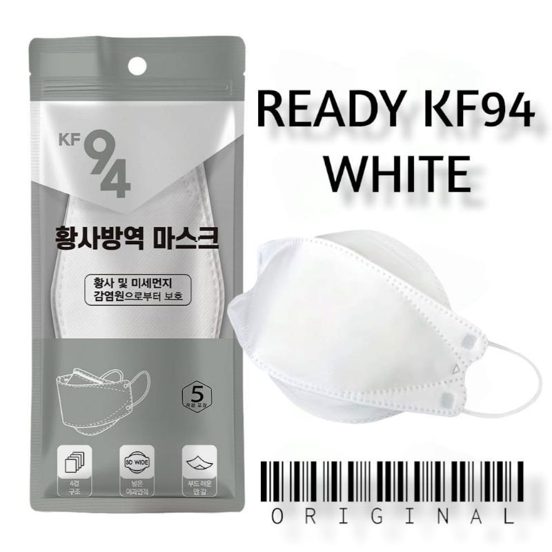 HELLO_masker kf94 dewasa putih hitam/masker kf94 korea