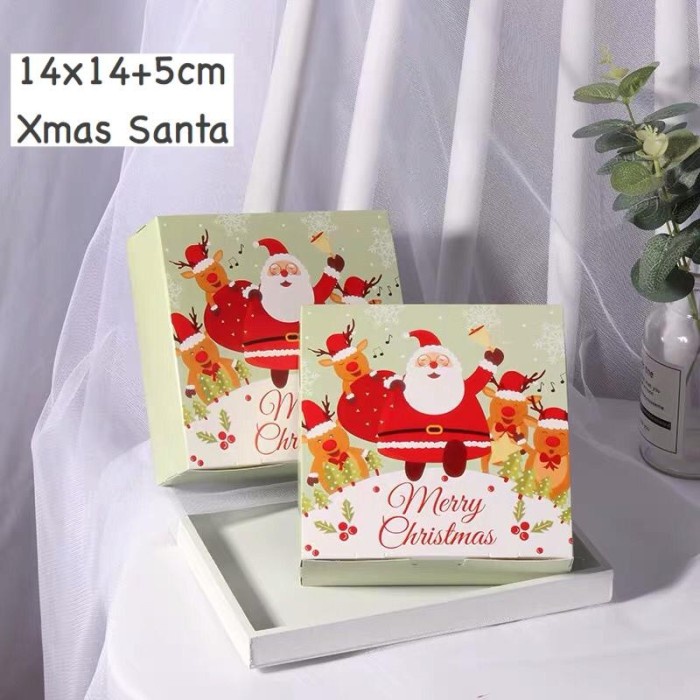 

'+'+'+'+] Box Natal Santa/Box Christmas Kotak 14x14 cm