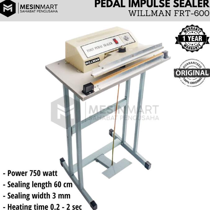 Mesin Press Plastik Injak/ Pedal Impulse Sealer 60cm FRT-600