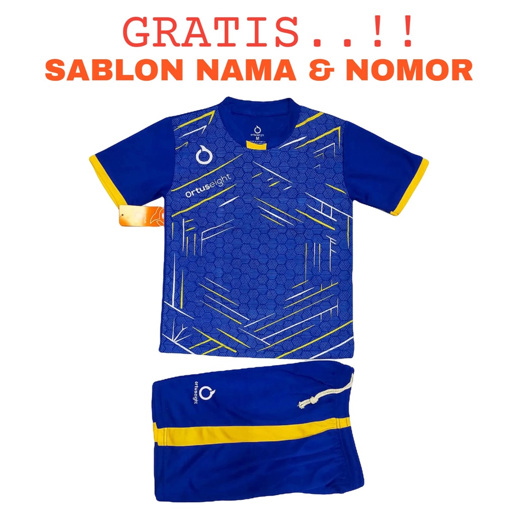 ( FREE SABLON NAMA &amp; NOMOR ) Baju olahraga anak laki/perempuan badminton bulutangkis bola futsal volly usia SD SMP