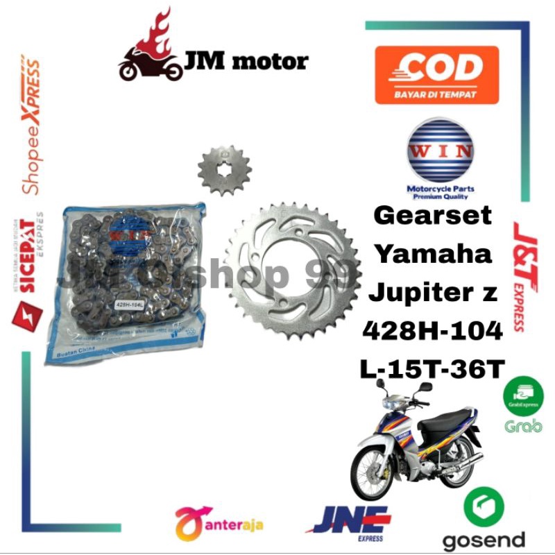 Gear Ger 1 Set Paket Lengkap 3 Barang Yamaha Jupiter Z Merk Win