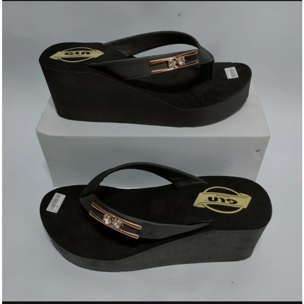 sandal wedges wanita terbaru sandal spons wanita