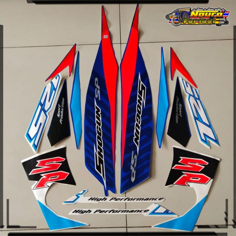 COD Striping Suzuki Shogun sp 125 r 2009 2010 biru body standar