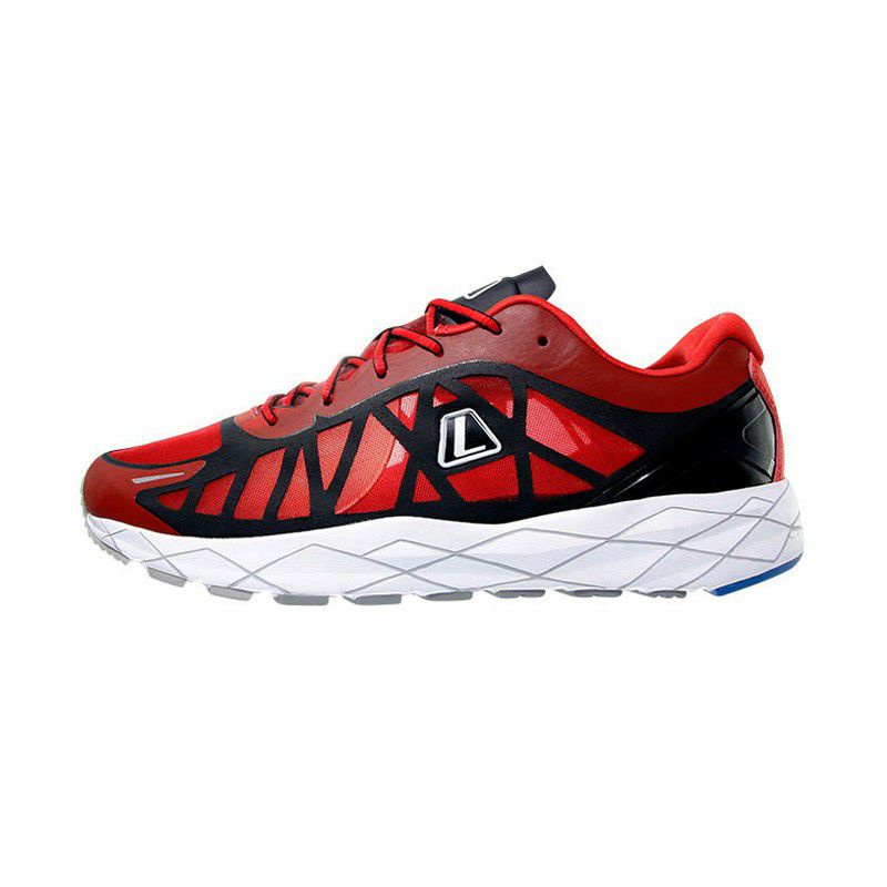 Sepatu League Valiant Red Running Shoes Cowo Cewe Sneakers Pria Merah Original Murah Promo Diskon