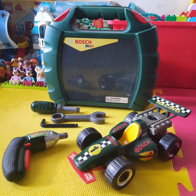 Preloved Bosch Build & Play Your Own Grandprix Race Car Mainan Edukasi Merakit Mobil Anak ELC