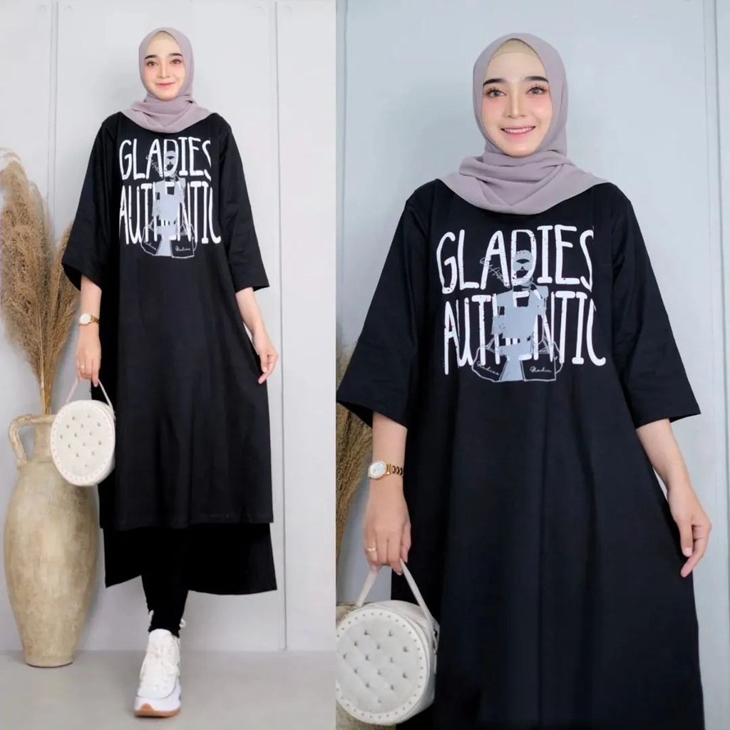 GLADIES MIDI DRESS M L XL XXL DAPAT GAMIS WANITA ( TIDAK TERMASUK HIJAB ) GAMIS TERBARU WANITA DEWAS