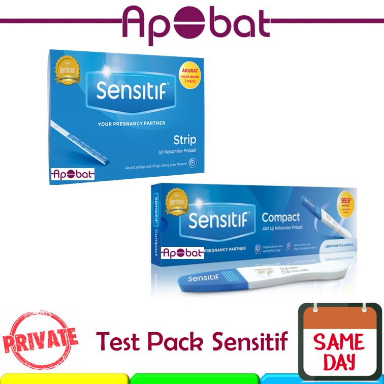 - ApObat - Privasi Sensitif Tes Kehamilan / Tespack Strip / Compact Tespack Akurat Tespek Biru Sensi