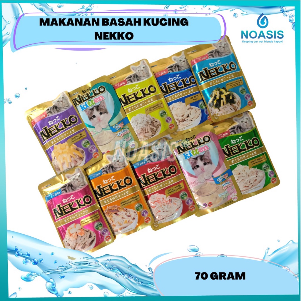 NEKKO POUCH Wet Cat Food 70GR makanan kucing basah sachet