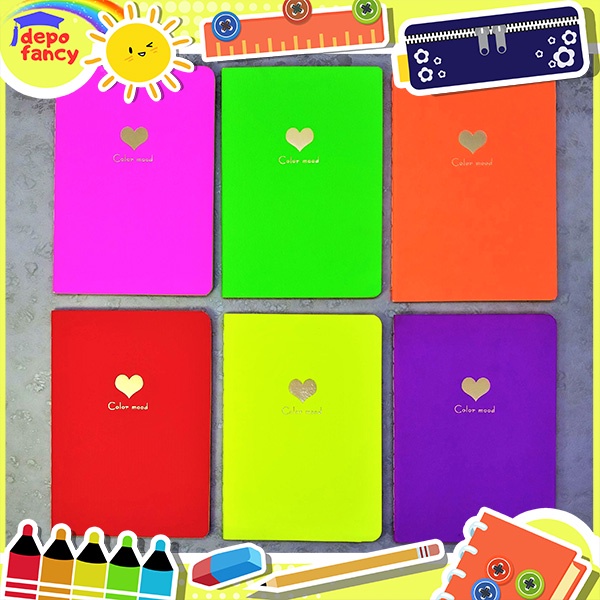 

Note A6 Fluorecent CX-0061 / Memo / Note / Buku Catatan / Binder Kecil / Notepad (9x13x1)