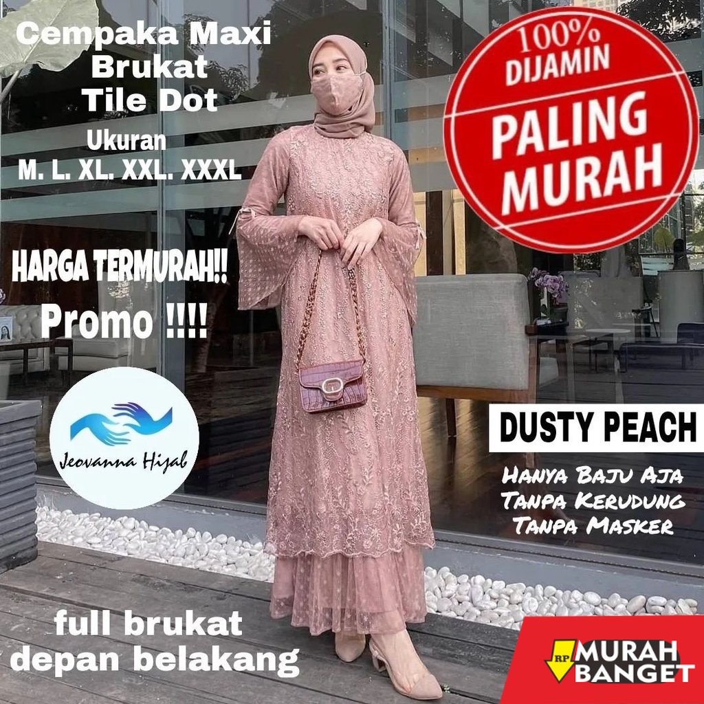 model gamis kombinasi polos terbaru 2022 GAMIS MAXI CEMPAKA AULIA / BAJU KONDANGAN LEBARAN / GAMIS BROKAT TILE MEWAH REMAJA TERBARU 2022 / ANGEL DRESS BRUKAT TULLE / DRESS MUSLIM BCB