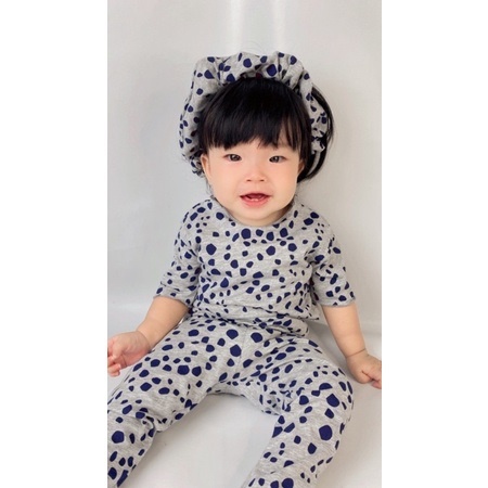 Plazababyku MX CARISSA setelan bayi motif bunga yang lucu free headband scrunchie + sandal PART2