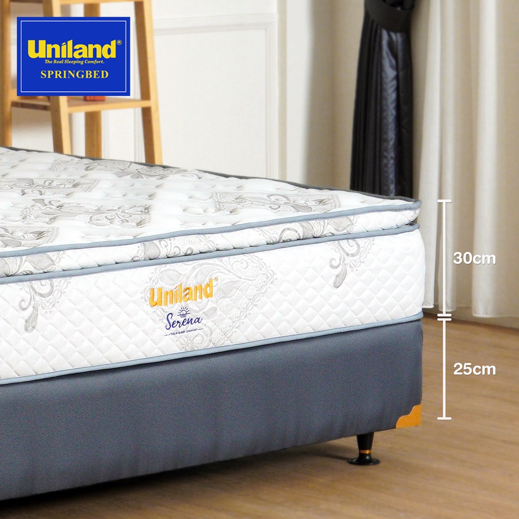 Uniland Springbed Serena Pillowtop - Kasur Spring Bed Fullset