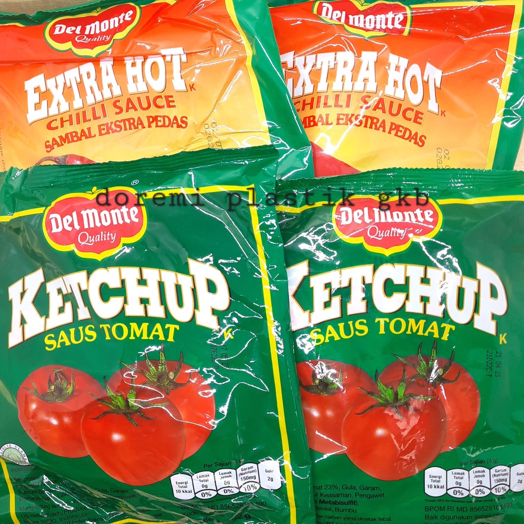 

Delmonte sachet sambel tomat sachet / saus sambal extra hot ketchup sachet isi 24 tomat / chili