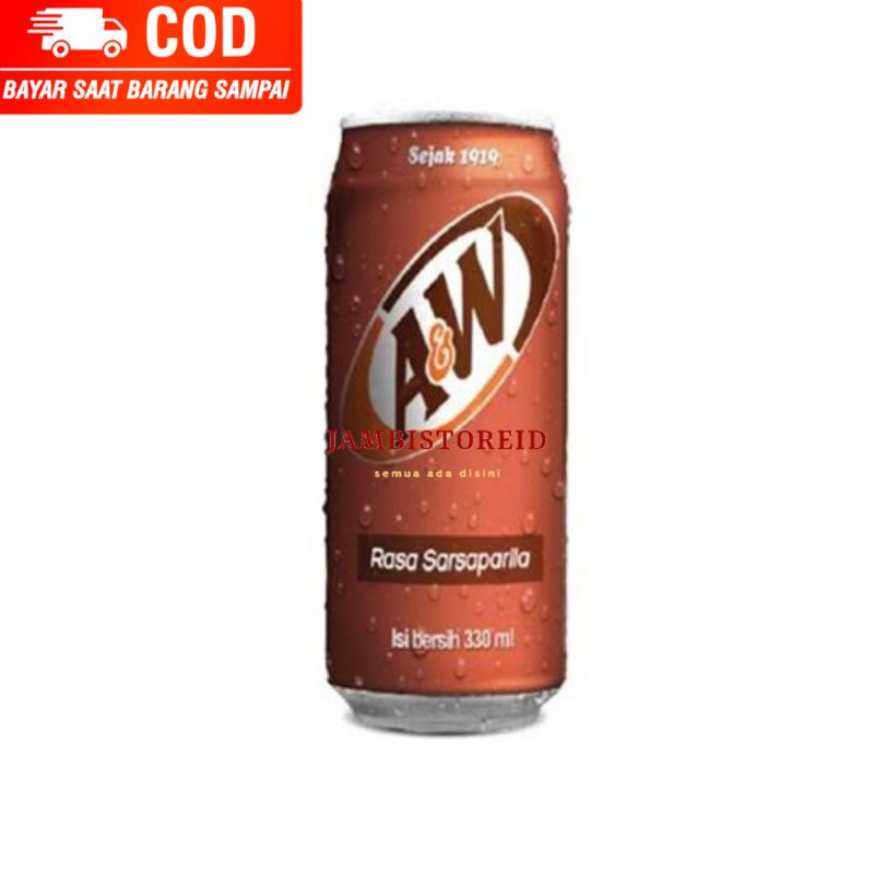 

(JAMBISTOREID) JAMBI LANGSUNG KIRIM Minuman Sarsaparila A&W 330ml Soda Sarsaparilla AW Jadoel Jadul Tahun 90an Jambi