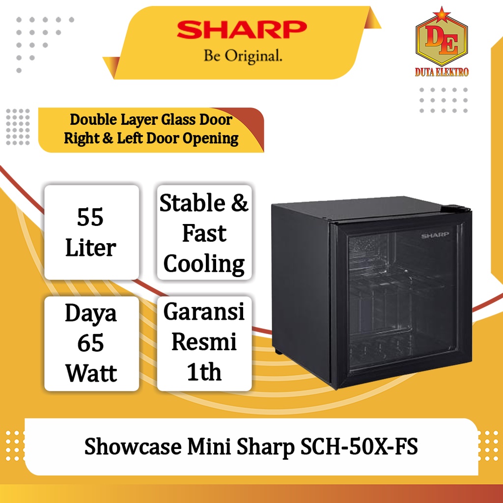 Showcase 1 Pintu Sharp SCH 50 XFS Mini