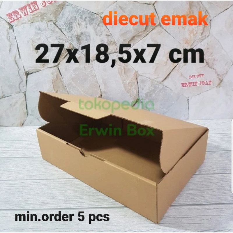 

Kardus Box uk 27x18,5x7 cm Kotak Karton Diecut