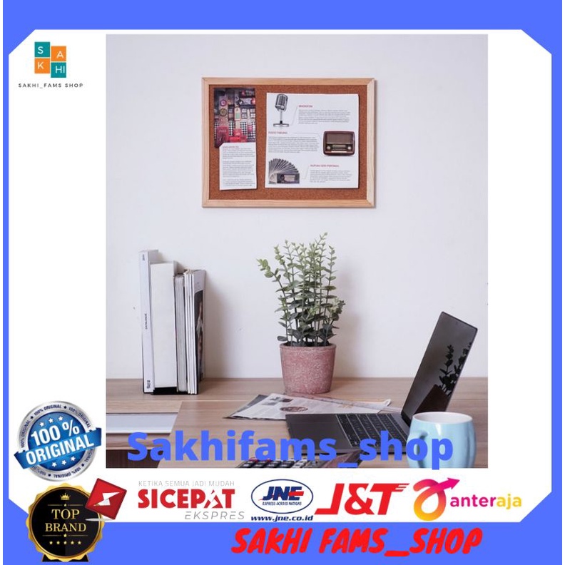 

Bi-silque Cork Board Papan Buletin 40x30 Cm