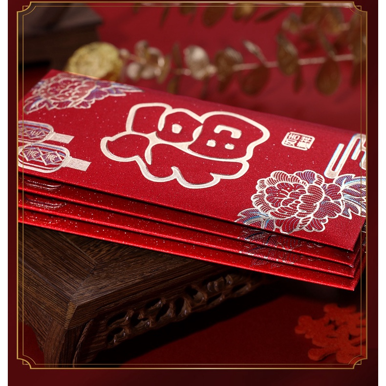 (6LBR)KERTAS ANGPAO GLITER PANJANG WEDDING/pernikahan/SHANGJIT bahan tebal