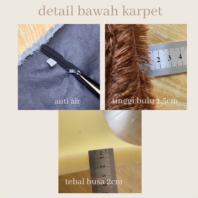 Gala Galore [ Jumbo 300X200 ] Karpet Bulu Big Size 3M X 2M Tebal 3,5Cm Surpet Wool Rasfur Mewah