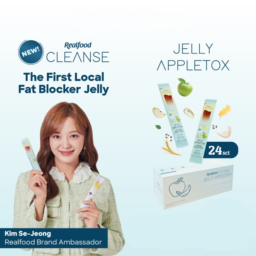 

Realfood Cleanse Jelly Appletox Fatblocker Sarang Burung Walet, 24 pcs