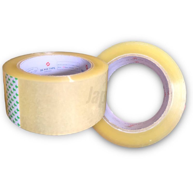 

Lakban Bening / Isolasi 2 Inch 100yard Merk Hoki/Yama Tape warna Bening / Transparan