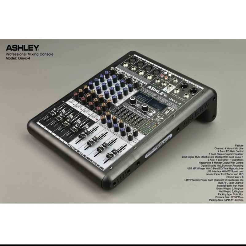 mixer ashley onyx4 ORYGINAL 4channel ASHLEY ONYX 4(COD)Mixer Ashley Onyx 4 Original Bluetooth Blueto