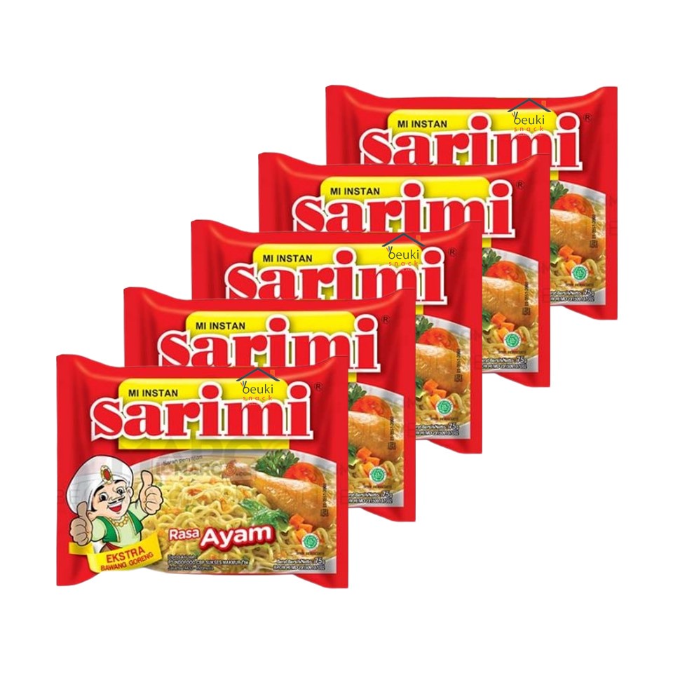 

DENALO Mart -5PCS Sarimi Ayam Mie Instan Kuah