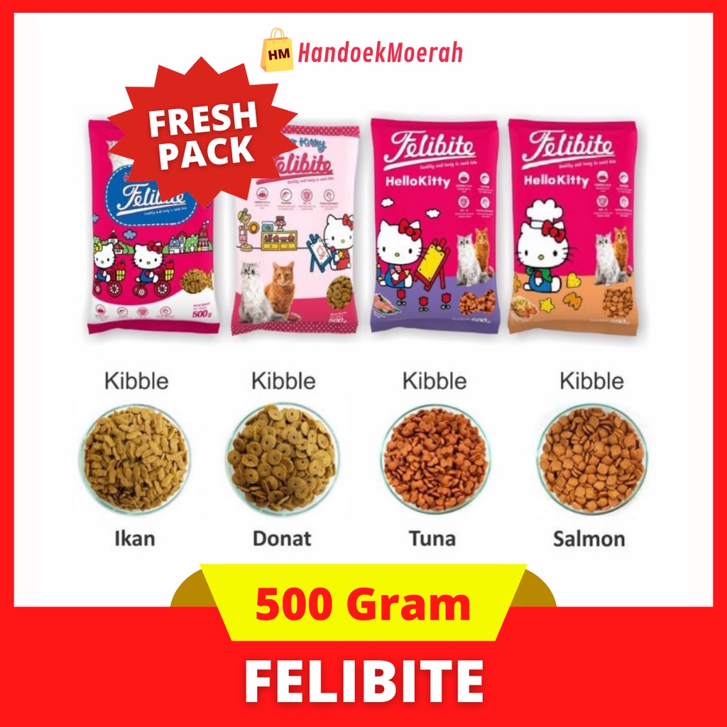 (Freshpack) Makanan Kucing Kering FELIBITE 500 Gram / Dry Cat Food Murah