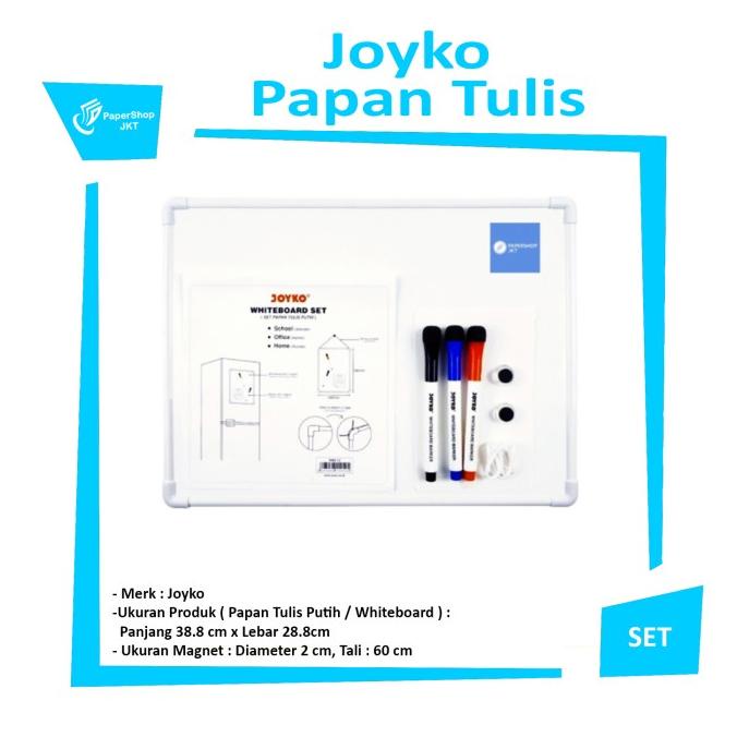 

TERLARIS JOYKO Whiteboard Set Papan Tulis Putih WBS-10 [ SET ] /ALAT TULIS AESTHETIC/ALAT TULIS SEKOLAH/ALAT TULIS SET/ALAT TULIS LENGKAP/ALAT TULIS ANAK/ALAT TULIS LUCU