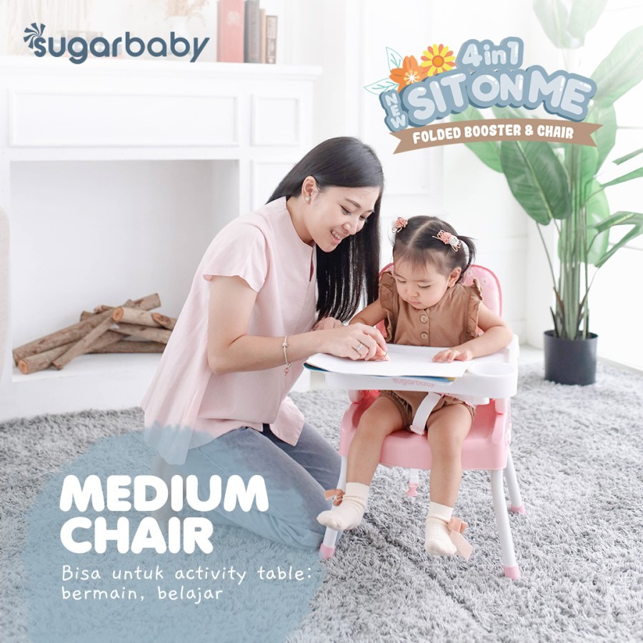 Sugarbaby 4in1 SITOnMe Folded Booster &amp; Chair / Kursi Makan Anak