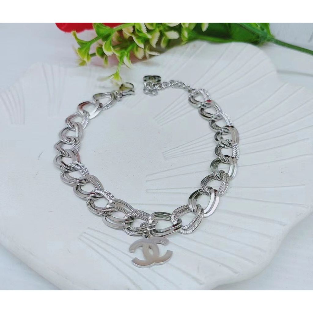 Gelang Titanium Rantai Terbaru Perhiasan Wanita Jewelry w125