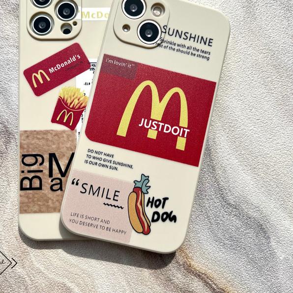 MCD Mcdonald Case 6 6S 7 8 PLUS X XS XR 11 PRO MAX Casing Lucu - HOT DOG, 6 / 6S