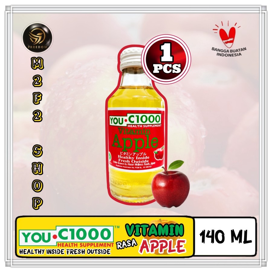 

YOU C1000 | C 1000 Vitamin Apple | Apel Botol Beling - 140 ml (Kemasan Satuan)