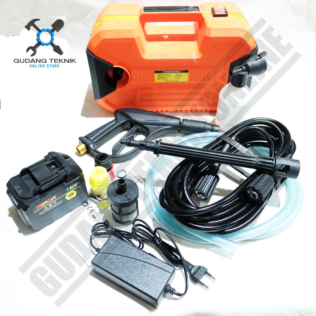 Mesin Cuci Mobil Motor Cas BATERAI CD-HPW400 CD-HPW2160 XENON / Jet Cleaner High Pressure Washer Charger CORDLESS CD-HPW400 CD-HPW2160 XENON
